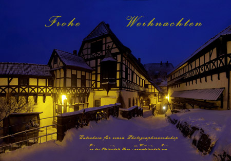 Geschenkgutschein Fotokurs Weihnachten Th�ringen Wartburg 